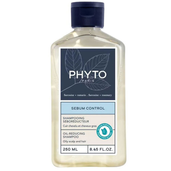 Phyto Sebum Control Şampuan 250 ml yağlı saçlar için sebum dengeleyici günlük kullanım saç bakım şampuanı- 1
