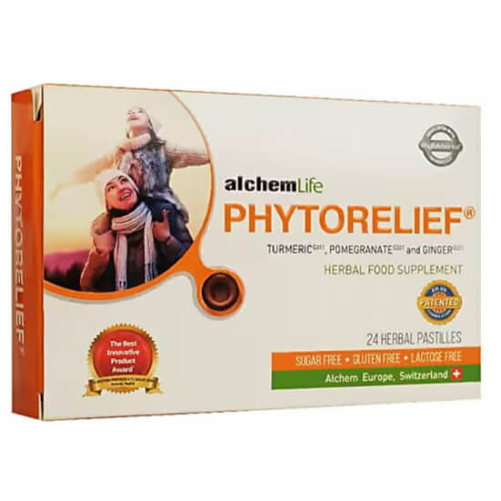 Phytorelief CC 24 pastil 24 adet bitkisel pastil 150 mg zerdeçal ekstresi 60 mg nar kabuğu 15 mg zencefil ekstresi- 1