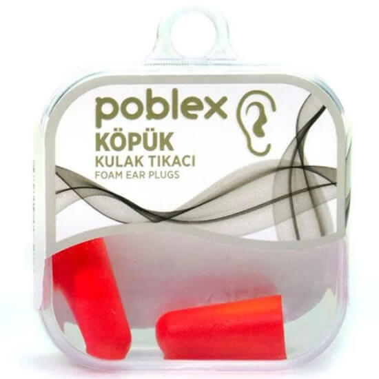 Poblex köpük kulak tıkacı yumuşak köpük konforlu tasarım ses etkisini azaltmaya yardımcı ses ve suya karşı koruma- 1