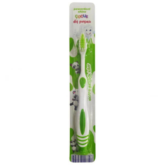  Powerdent Çocuk Diş Fırçası Extra Yumuşak Yeşil - 1