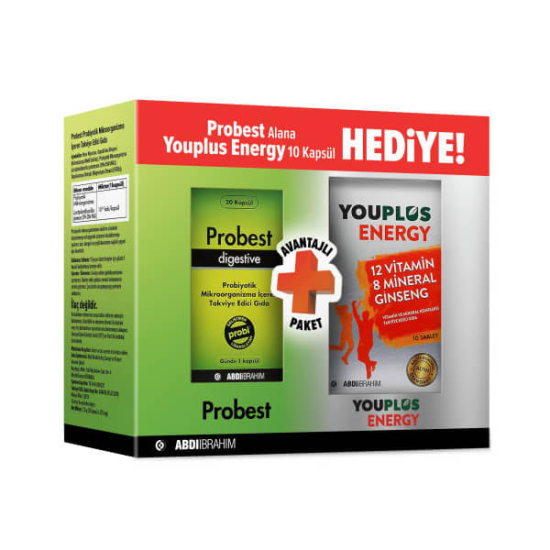  Probest Digestive Probiyotik 20 Kapsül Alana + Youplus Energy 10 Tablet Hediye - 1
