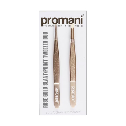 Promani Rose Altın 2 li Cımbız Seti (Eğik Uçlu Cımbız ve Batık Cımbızi) - Promani