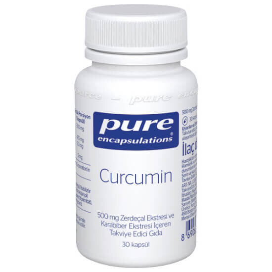 Pure Encapsulations Curcumin 500 mg 30 kapsül, 1 kapsülde 475 mg kurkuminoid ve 5 mg piperine içeren takviye- 1