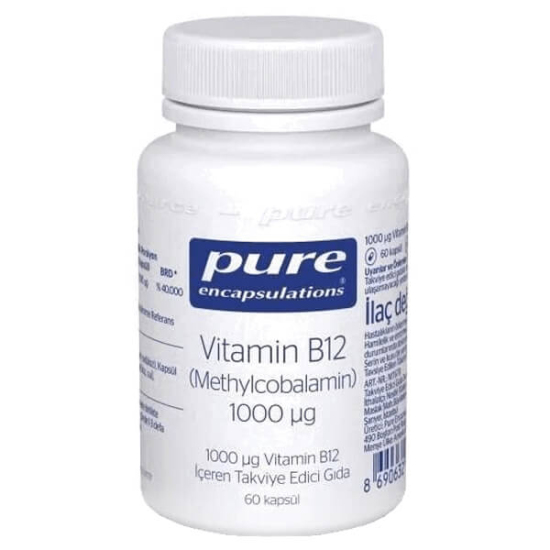  Pure Encapsulations Vitamin B12 Methylcobalamin 60 Kapsül - 1