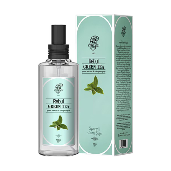  Rebul Green Tea Sprey Kolonya Cam Şişe 100 ml - 1
