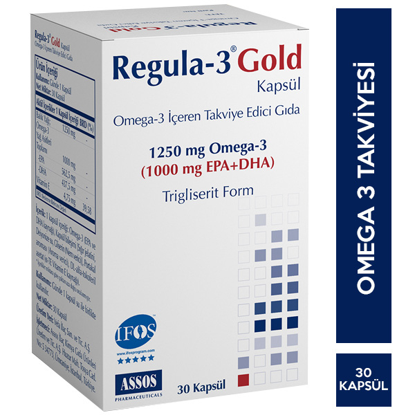 Regula 3 Gold 30 Kapsül Omega 3 Takviyesi