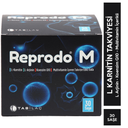 Tab İlaç - Reprodo M 30 Saşe L Carnitine Takviyesi Tab İlaç - Reprodo M 30 Saşe L Carnitine Takviyesi