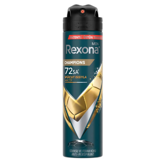 Rexona Champions erkek deodorant sprey 150 ml aerosol şişe 72 saate varan etki ferahlık ve koku kontrolü- 1