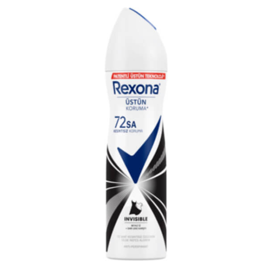 Rexona Invisible Black White sprey deodorant 150 ml kadınlara özel 48 saate varan etki siyah beyaz iz bırakmaz- 1
