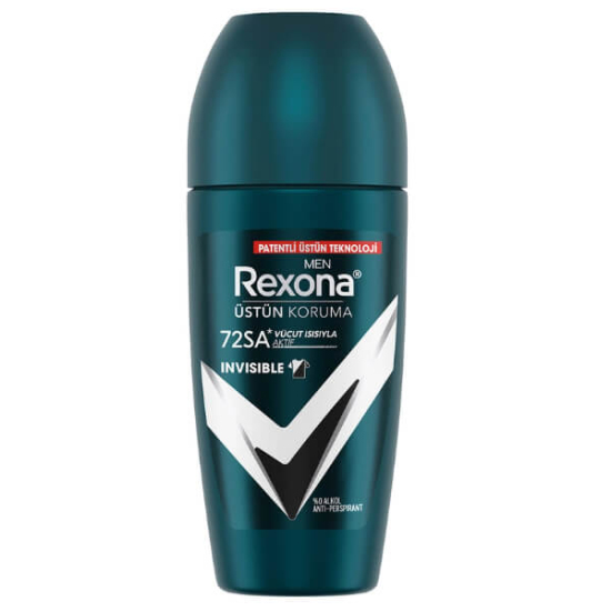 Rexona Invisible Ice Men roll on deodorant 50 ml erkeklere özel fresh koku görünmez koruma kompakt şişe- 1