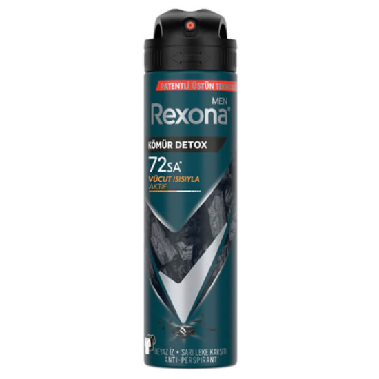  Rexona Men Kömür Detox 72 Saat Üstün Koruma Deodorant 150 ml - 1