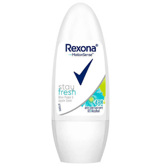 Rexona Stay Fresh Blue Poppy Apple Roll On 50 ml elma ve mavi gelincik kokulu 48 saate kadar korumaya destek- 1