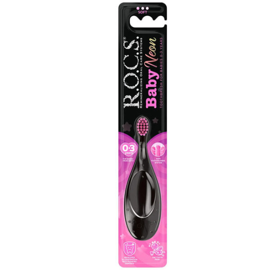  Rocs Baby Neon Diş Fırçası 0-3 Yaş - 1