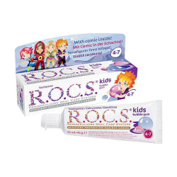 Rocs - Rocs Kids 4-7 Yaş Diş Macunu Balonlu Sakız Tadında 35 ML Rocs - Rocs Kids 4-7 Yaş Diş Macunu Balonlu Sakız Tadında 35 ML
