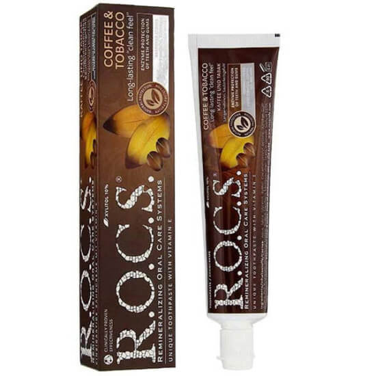 Rocs lekelere karşı diş macunu 60 ml tüp, kahve sigara çay kola lekelerine karşı, ananas enzimi ve E vitamini- 1