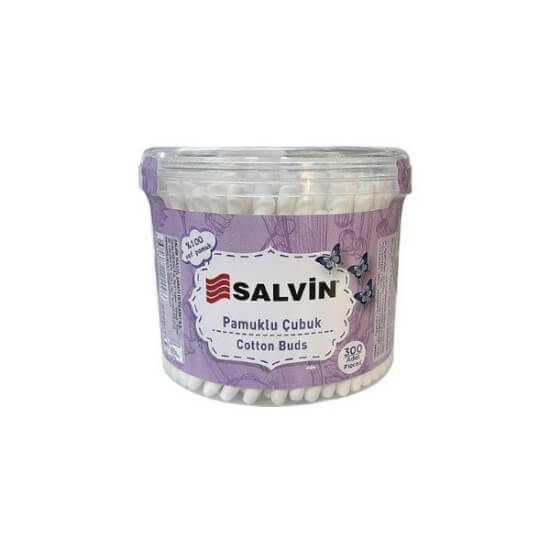 Salvin kulak çubuğu 300 adet paket tek kullanımlık hijyenik pamuk uçlu çubuklar günlük temizlik için pratik kullanım- 1