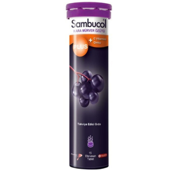 Sambucol Plus 15 Efervesan Tablet Kara Mürver Ekstresi - 1