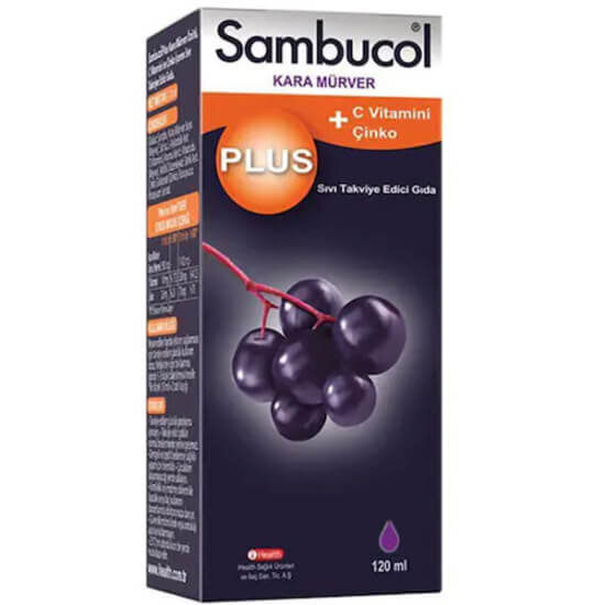 Sambucol Plus Vitamin C Zinc 120 ml şurup, kara mürver ekstresi 127 mg, C vitamini 200 mg, çinko 6 mg- 1