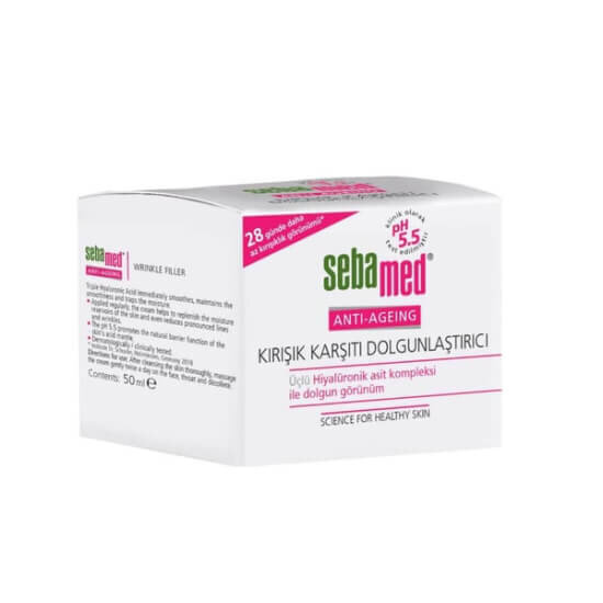 Sebamed Anti Aging kırışık karşıtı dolgunlaştırıcı krem 50 ml Hyalüron Kompleks pH 5.5 ince çizgi bakımı- 1