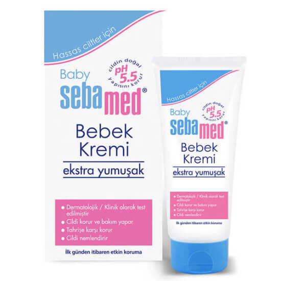 Sebamed Baby Bebek Kremi 200 ml pH 5.5 pantenol ve papatya ekstresi içeren bez bölgesi pişik bakım kremi- 1