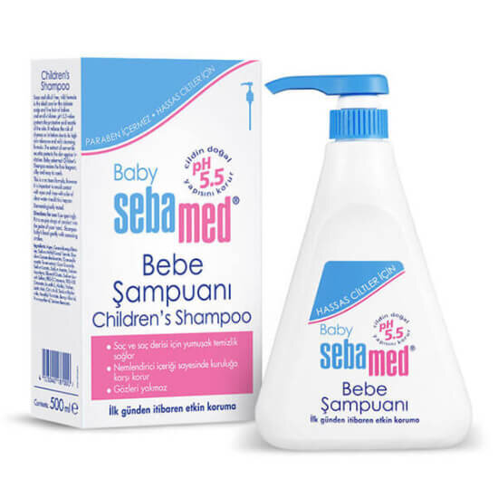 Sebamed Baby Bebek Şampuanı 500 ml pH 5,5 papatya özlü göz yakmayan nazik temizlik hassas saçlı deri için- 1