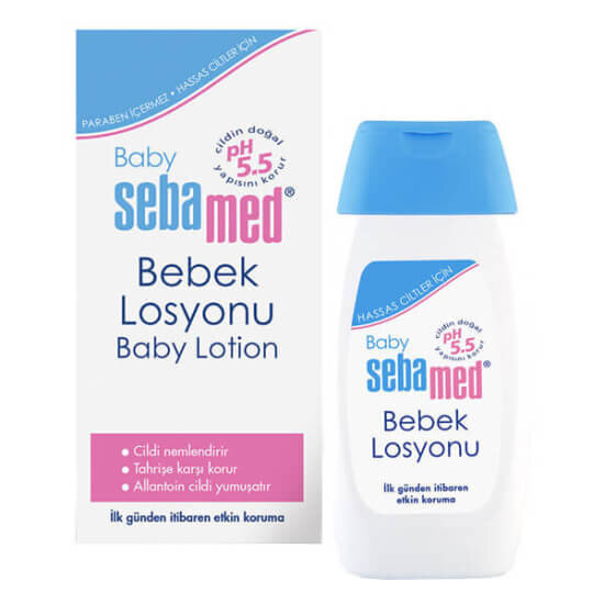 Sebamed Baby Losyon 200 ml bebek losyonu pH 5.5 %7 lipidli hızlı emilen nemlendirici allantoin papatya ekstresi- 1