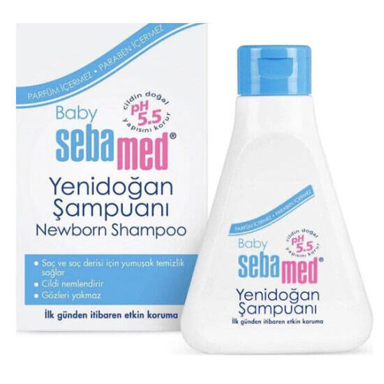 Sebamed Baby Yenidoğan Şampuanı 250 ml, sabun ve alkali içermeyen pH 5.5 nazik bebek saç derisi şampuanı- 1