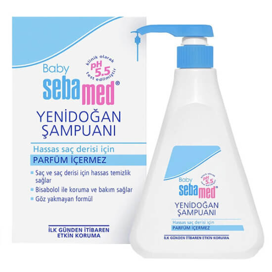Sebamed Baby Yenidoğan Şampuanı 500 ml bebek şampuanı pH 5.5 nazik temizlik ipeksi saç kolay tarama- 1