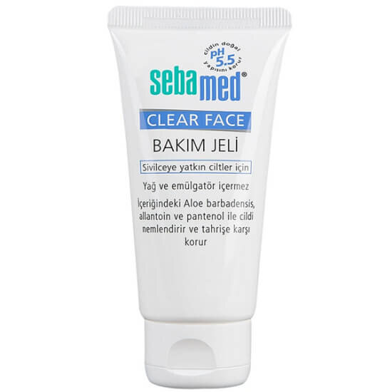 Sebamed Clear Face Bakım Jeli 50 ml 5.5 pH nemlendirici jel hiyalüronik asit aloe vera yağsız parfümsüz- 1