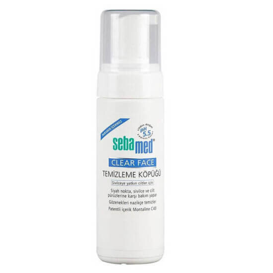 Sebamed Clear Face Temizleme Köpüğü 150 ml pH 5,5 panthenol içeren, gözeneklerdeki yağı ve kiri nazikçe temizler- 1