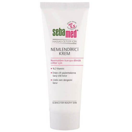 Sebamed Nemlendirici Bakım Kremi Gündüz 50 ml tüp, hassas ciltler için pH 5.5, E vitamini, kolay emilen nemlendirici- 1
