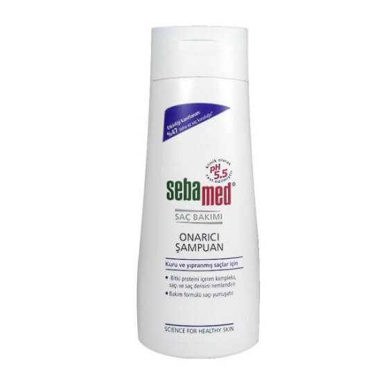 Sebamed Repair Şampuan 200 ml onarıcı bakım şampuanı kuru boyalı yıpranmış saçlar için hidrolize süt proteini- 1