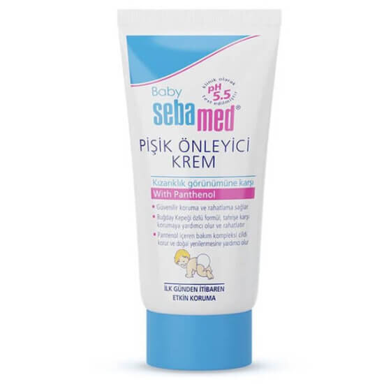Sebamed Önleyici Pişik Kremi 50 ml hassas bebek cildi için nemlendirici yatıştırıcı bez bölgesi bakım kremi- 1