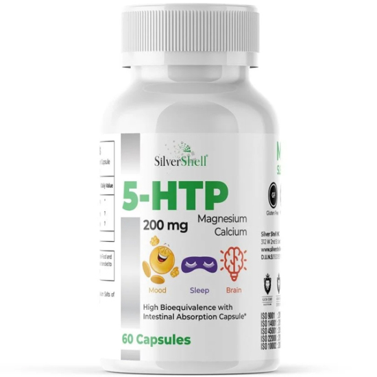 Silver Shell 5-HTP 200 mg Magnezyum Kalsiyum 60 Kapsül