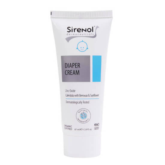 Sirenol Bebek Pişik Kremi 87 ml Cosmos Organik sertifikalı %100 doğal %85,6 organik nano olmayan çinko oksit- 1