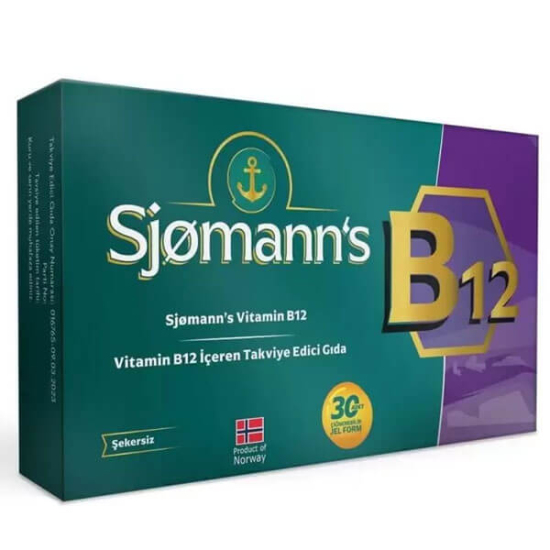  Sjomann s B12 Çiğnenebilir Jel 30 Tablet - 1