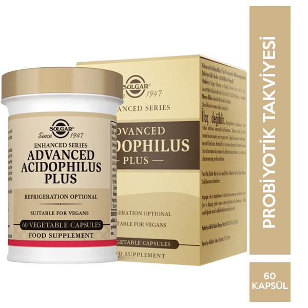 Solgar Advanced Acidophilus Plus 60 Kapsül Probiyotik Takviyesi