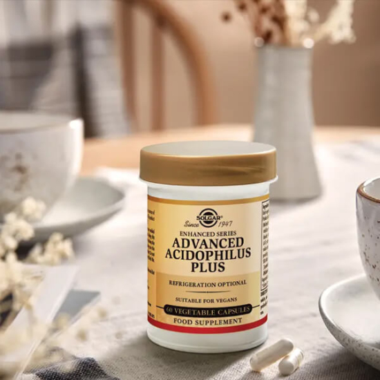 Solgar Advanced Acidophilus Plus 60 kapsül probiyotik, 1 milyar canlı, LA-5 500 milyon, BB-12 500 milyon, vegan- 3