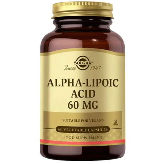 Solgar Alpha Lipoic Acid 60 Mg 60 Tablet Alfa Lipoik Asit Takviyesi - 1
