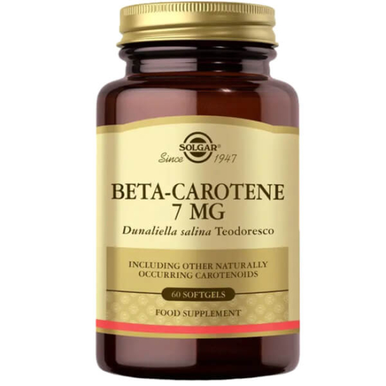 Solgar Beta Carotene 7 mg 60 softjel beta karoten alfa karoten lutein zeaksantin kriptoksantin doğal karotenoid- 1