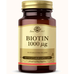 Solgar - Solgar Biotin 1000 Mcg 50 Kapsül Solgar - Solgar Biotin 1000 Mcg 50 Kapsül