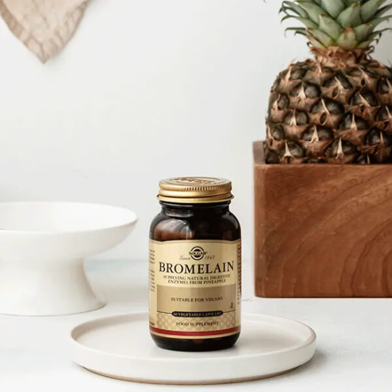 Solgar Bromelain 150 mg 60 bitkisel kapsül, ananastan bromelain enzim (500 GDU), vegan ve vejetaryen takviye- 2