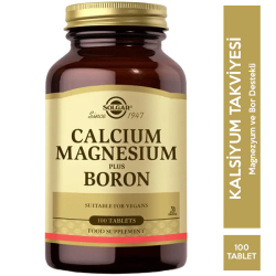 Solgar - Solgar Calcium Magnesium Plus Boron 100 Tablet Kalsiyum Takviyesi Solgar - Solgar Calcium Magnesium Plus Boron 100 Tablet Kalsiyum Takviyesi