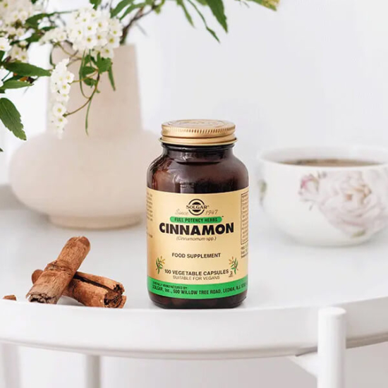 Solgar Cinnamon 100 kapsül vegan tarçın takviyesi 300 mg 4:1 tarçın ekstresi ve 200 mg ham tarçın tozu- 2