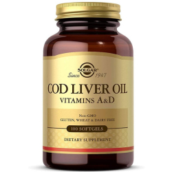 Solgar - Solgar Cod Liver Oil 100 Yumuşak Kapsül Solgar - Solgar Cod Liver Oil 100 Yumuşak Kapsül