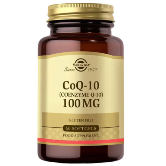 Solgar Coenzyme Q10 100 mg 60 yumuşak jel kapsül KanekaQ10 içeren takviye şeker tuz nişasta içermez- 1
