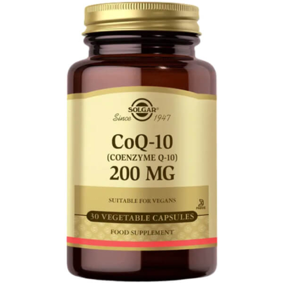 Solgar Coenzyme Q10 200 mg 30 bitkisel kapsül, vegan; glüten ve laktoz içermez, şeker tuz nişasta içermez- 1