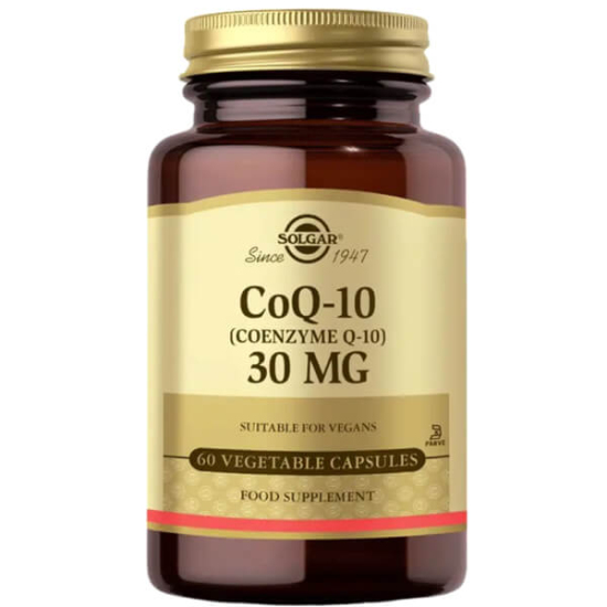 Solgar Coenzyme Q10 30 mg 60 bitkisel kapsül koenzim Q-10 ubikinon içeren vegan takviye glütensiz soya süt içermez- 1