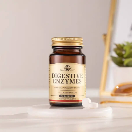 Solgar Digestive Enzymes 50 çiğneme tablet 50 adet lipaz amilaz proteaz amiloglukosidaz selülaz glutensiz enzim- 2