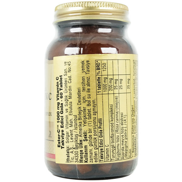Solgar Ester C Plus 1000 Mg 60 Tablet C Vitamini Takviyesi